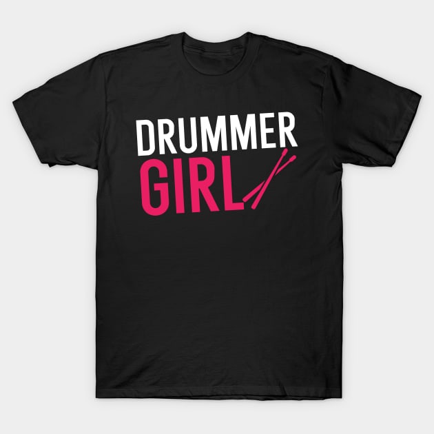 Drummer girl T-Shirt by maxcode